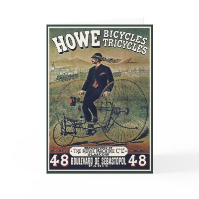 Card:  Howe Bicycles Tricycles by VintageCabaret
