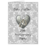 Card Invite 25th Wedding Anniversary Party Silver
