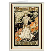 Card:  Jeanne d'Arc, Sarah Bernhardt
