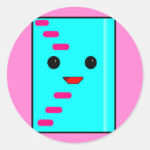 Card Kawaii Round Stickers