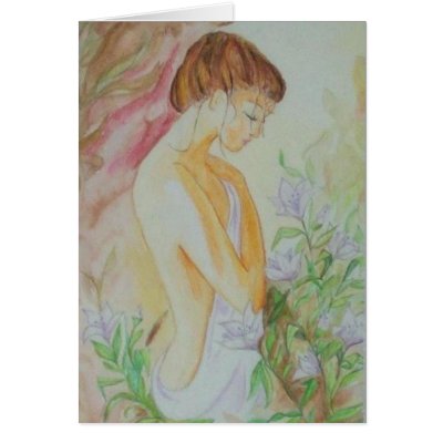 Card Lillies after the bath by irenemaria