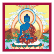 CARD Medicine Buddha - square card with envelope Personalized Announcements
