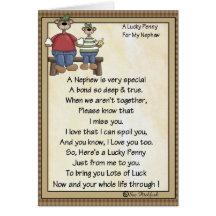 Card-Nephew-Lucky Penny-Glue Penny On