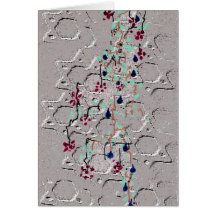 CARD OLD WALL WITH VINE