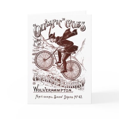 Card: Olympic Cycles Vintage Image by VintageCabaret