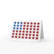 Card - Patriotic Flag Stars