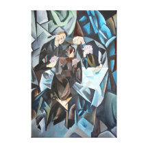Card Players and Poker Faces Stretched Canvas Prints