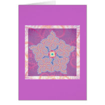 Card - Purple Star Fractal Pattern