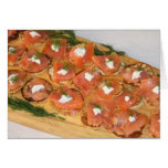 Card, "Smoked Salmon Canapes"