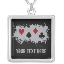 Card Splash custom necklace