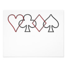 Card Suits Personalized Announcement