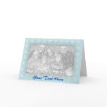 Card Template - Baby Blue Mosaic Border