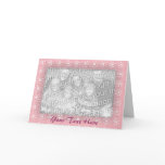 Card Template - Baby Pink Mosaic Border