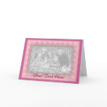 Card Template - Baby Pink Mosaic Border
