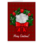 Card Template - Christmas Wreath