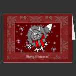Card Template - Crazy Cat Christmas cards
