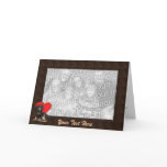 Card Template - Dachshund Heart
