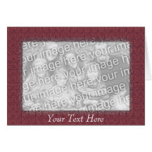 Card Template - Mauve Mosaic Border
