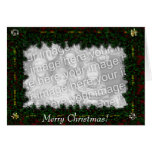 Card Template - Mosaic Christmas Pine & Bows