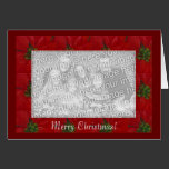Card Template - Poinsettia Mosaic Border cards