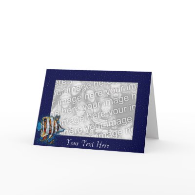 Card Template - Saltwater Butterfly Fish by pawtraitart
