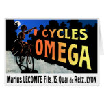 Card: Vintage Bicycle Art - Cycles Omega