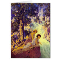 Card:  Waterfall - Maxfield Parrish