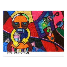 card with african design post cards