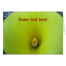 Card - Yellow Calla Lily Flower