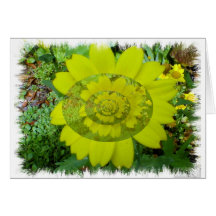 Card yellow flower