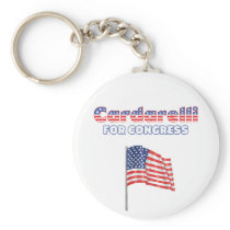 Cardarelli for Congress Patriotic American Flag Keychain