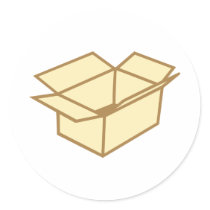 Cardboard box sticker