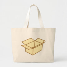 Cardboard box tote bag