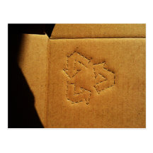 cardboard recycle postcard