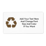 Cardboard Recycle Symbol Label Template