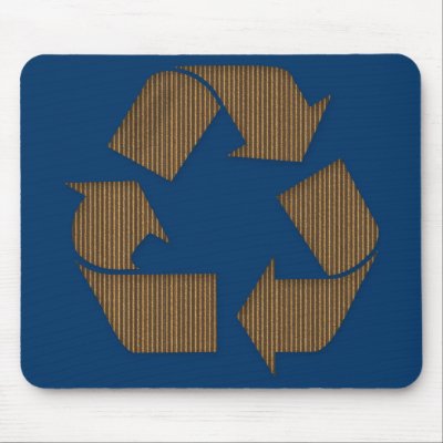 Cardboard Recycle Symbol Mousepad by superdumb