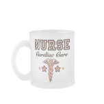 Cardiac Care Nurse Caduceus Frosted Mug