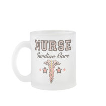 Cardiac Care Nurse Caduceus Frosted Mug