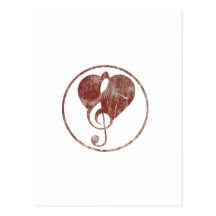 Cardiac ClefHeart Warn Post Cards