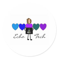 Cardiac Echo Technician Unique Gifts Round Stickers
