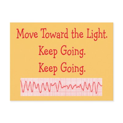 Cardiac/ER Nurse  Funny V-Fib Rhythm Strip Post Card by gailg1957