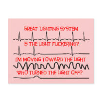 Cardiac Lighting System --Cardiac Nurse Gifts Post Cards