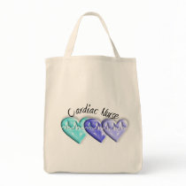Cardiac Nurse 3D Blue Hearts Gifts Canvas Bags
