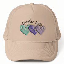 Cardiac Nurse 3D Blue Hearts Gifts Hat