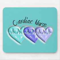 Cardiac Nurse 3D Blue Hearts Gifts Mouse Pads