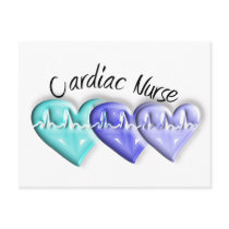 Cardiac Nurse 3D Blue Hearts Gifts Postcards