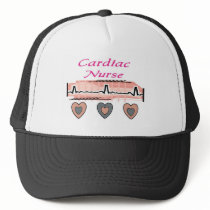 Cardiac Nurse EKG Paper Design Trucker Hats