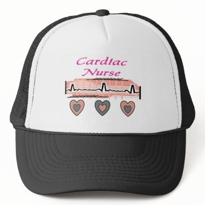 Cardiac Nurse EKG Paper Design Trucker Hats by gailg1957