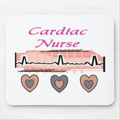 Cardiac Nurse EKG Paper Design Mouse Mat by gailg1957