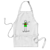 Cardiac Nurse Gifts Stick Person Design V-Fib Apron